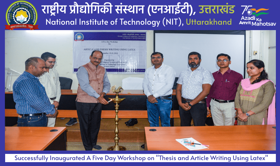 Successfully Inaugurated A Five Day Workshop on "Thesis and Article Writing Using Latex"